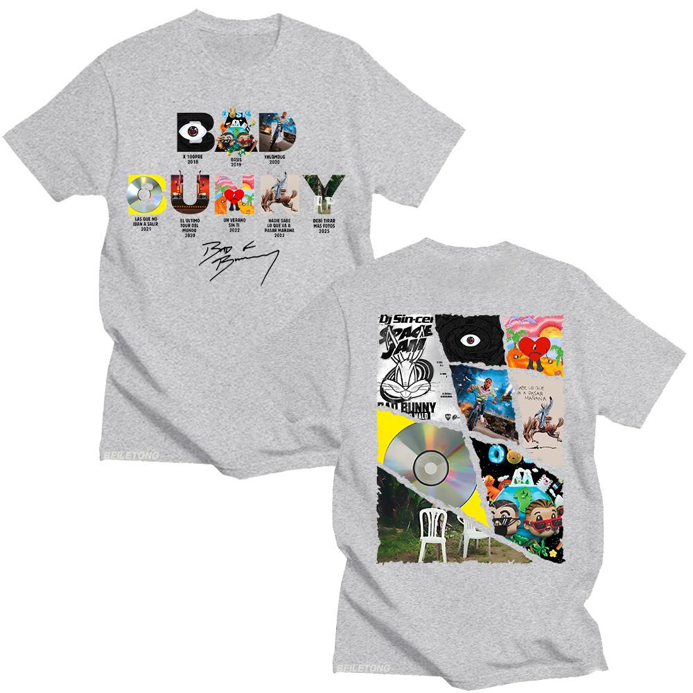 Bad Bunny Fashion 2025 New Cotton Tshirts Vintage Funny Frog Debí Tirar Más Fotos Tees Women Men Aesthetic Tops Y2K Trends T-shirts