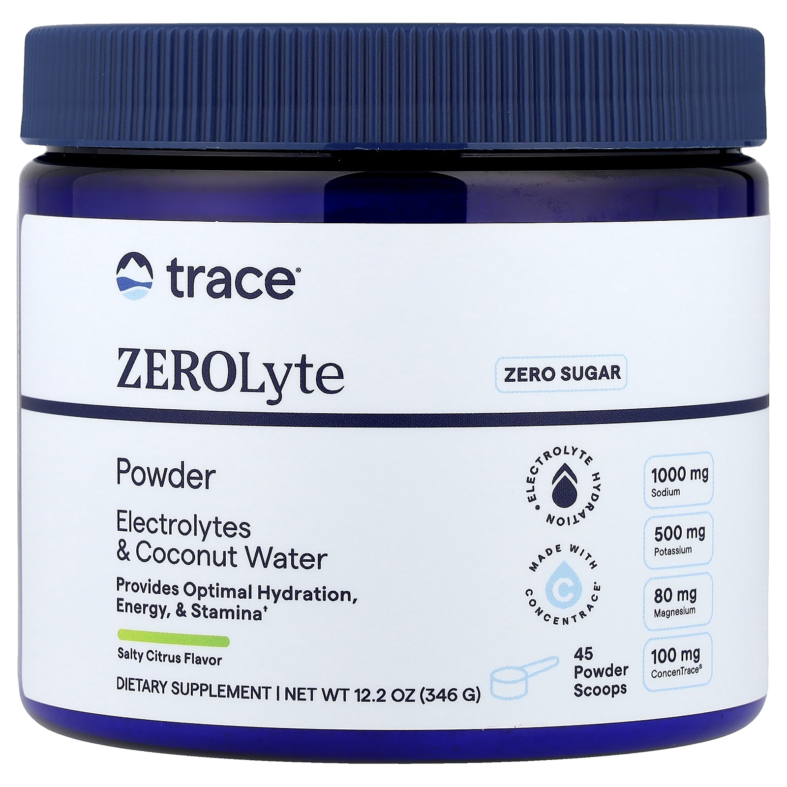 

Zerolyte Powder, Salty Citrus, 346G(12.2Oz)