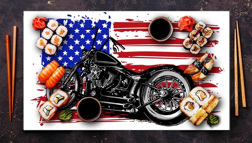 Szklana płyta ochronna na kuchenkę 90x52 Motocykl