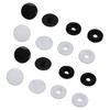 200 Set Plastic Snaps Fasteners No Sew Round Buttons Kit for Clothing Sewing Crafting Bib Bag Bright Black and Bright