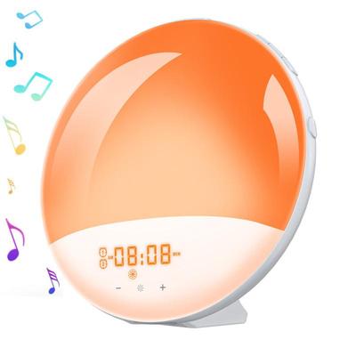 Smart Sunrise-Sunset LED Alarm Clock with Color-Changing Night Light