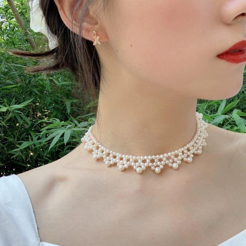 

Necklace Necklace Bridal Wedding Dress Scar Cover up Fairy Pearl Imitation Pearl
