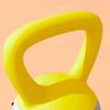 8KG Soft Kettlebell, Kettlebell with Non-Slip Handle for Home Gym, Weight Lifting, Strength Training, Yellow/Grey