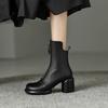 Fashion Brand Design 2025 New Women's Short Boots Walking Show Wedding Bride Size 33-42 Fashion Black Brown High Heels Woman Shoes