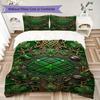 St.Patrick's Day Pattern Bedding Uilt Set Uilt Cover Pillowcase Home Decoration Birthday Gift (1 * Duvet Cover + 2 * Pillowcase  Without Core)75