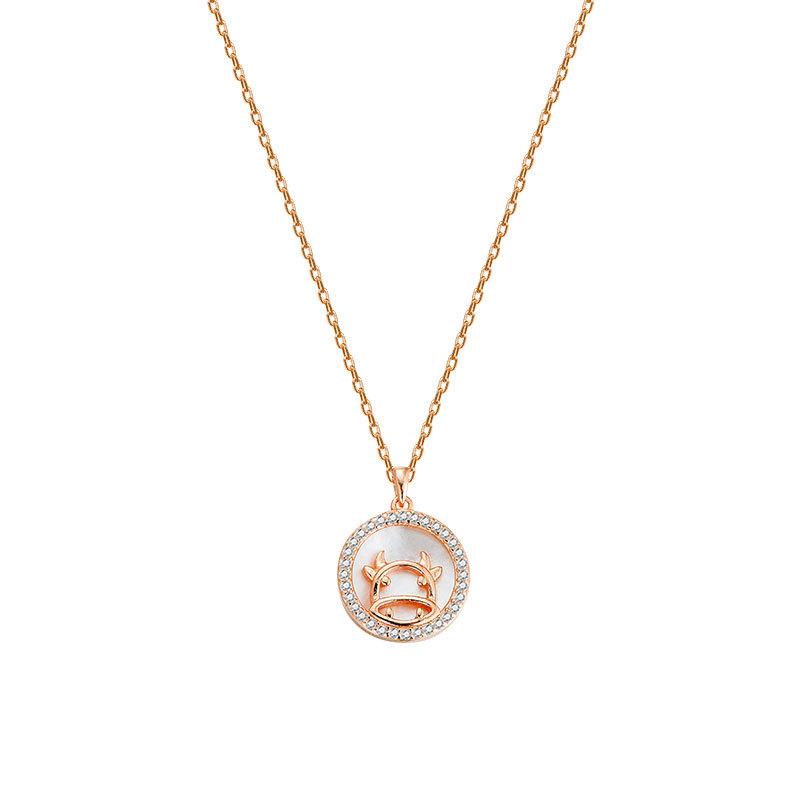 The Year of The Ox Necklace for Women with Niche Design Sense of The Year of The Native Year of The Native Year of The Women's Clarbone Chain Trend