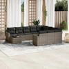 VidaXL Garden Lounge Set with Cushions 11 Pcs, Patio Sofas, Patio Furniture Set, Outdoor Furniture, Grey 3219520
