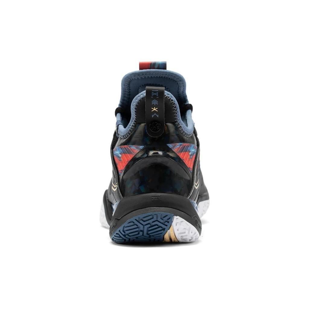 Li Ning Saga Pro Textile, Synthetic Leather Cushioning Slip Resistant Abrasion Resistant Low top Badminton Shoes Men's AYAT003-4