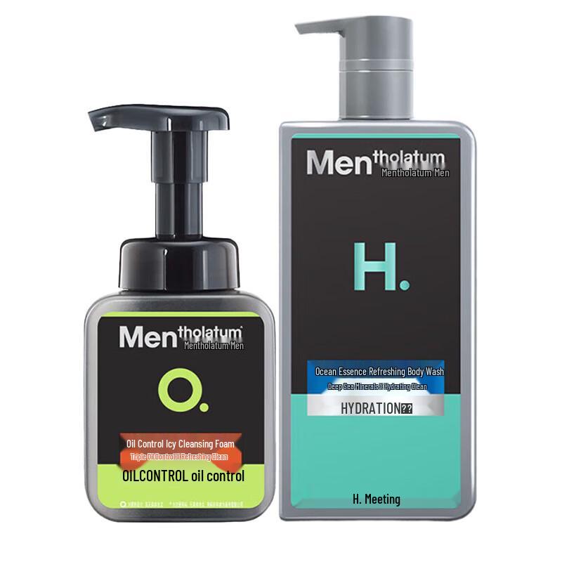 

Mentholatum Men s Oil Control Icy Facial Foam & Shower Gel Set