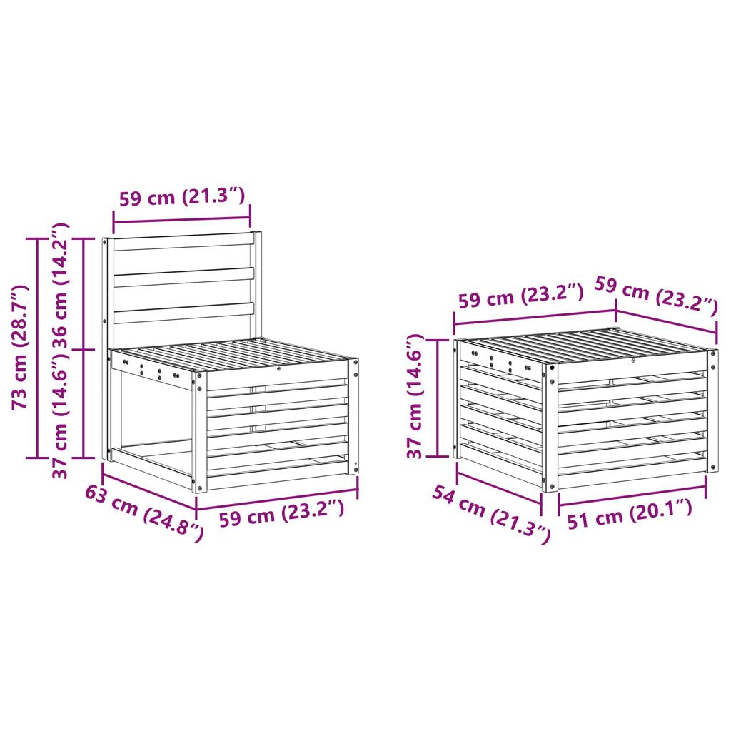 Outdoor Sofa Set 8 Pcs Solid Acacia Wood