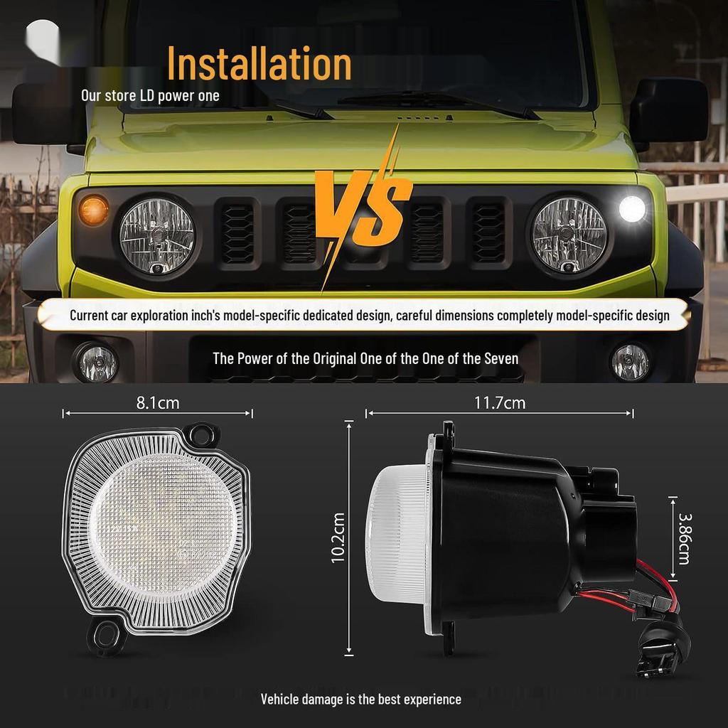 Weiß/Bernsteinfarben Zweifarbiger Sequentieller DRL Blinker für JB64/JB74 Jimny 3-Türer & 5-Türer