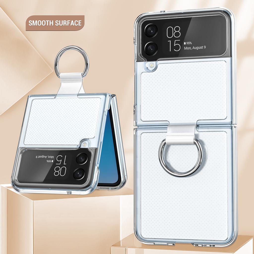 Shockproof Ring Folding Cell Phone case for samsung Z Flip 4 3 Protective Cover