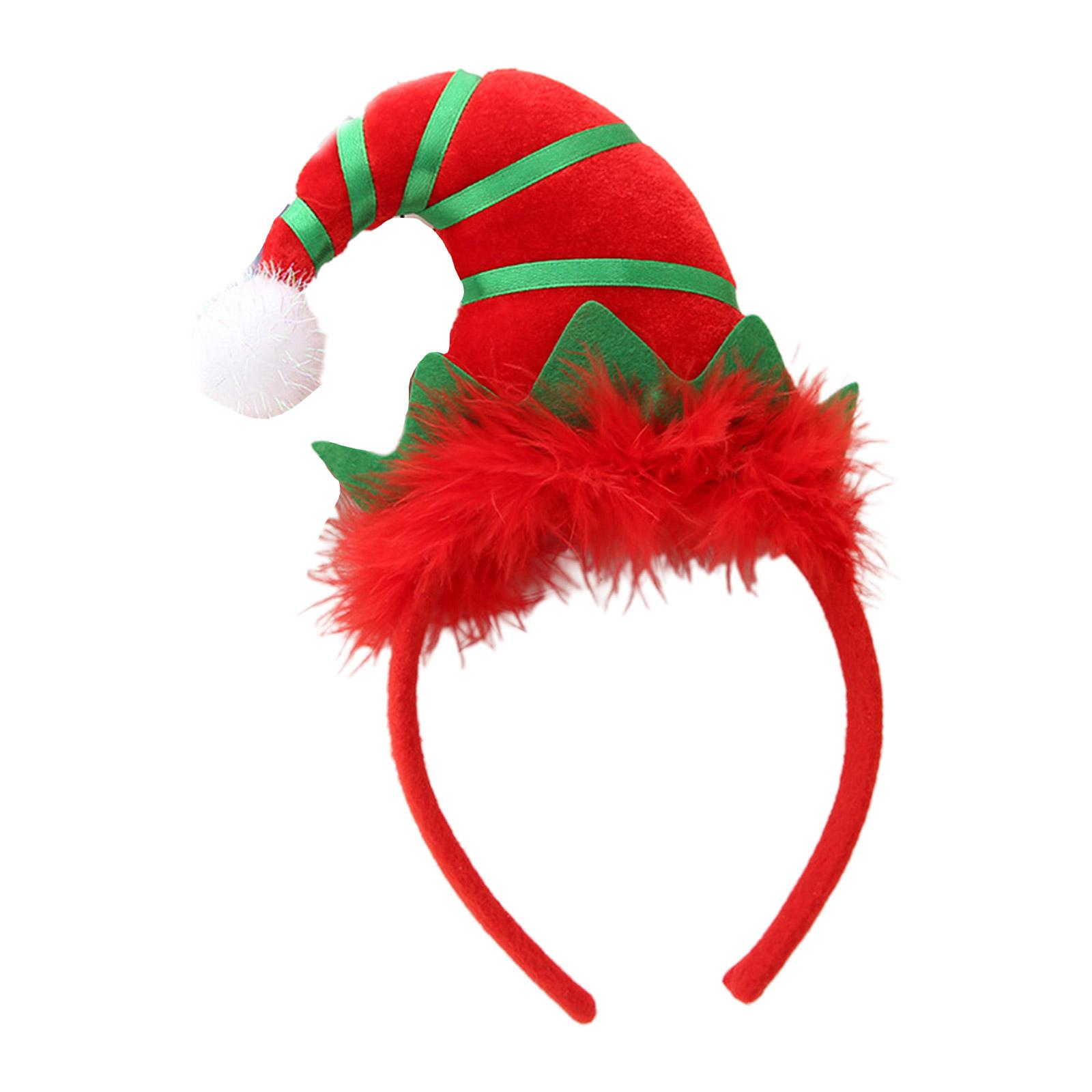 

Christmas Elf Headband Lighted Elf Hat Headbands for Ugly Sweater Party Christmas Holiday Gifts for Women Girl