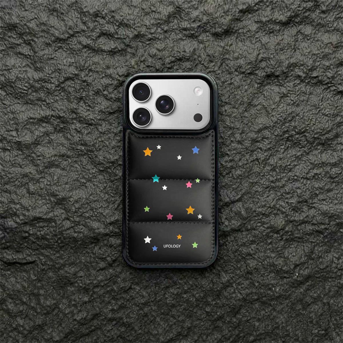 

Little Stars Down Jacket Drop-Proof Phone Case for iPhone 11-14, Apple 15-17, and PRO MAX 16Pro