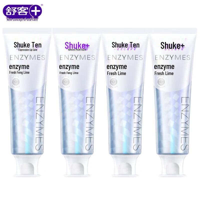 Shuke Enzyme Whitening Toothpaste - Fresh Lime (4 x 120g)