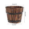 Carbonized Wood Plant Pots Flower Bucket for Garden Farmhouses Home Decorations
