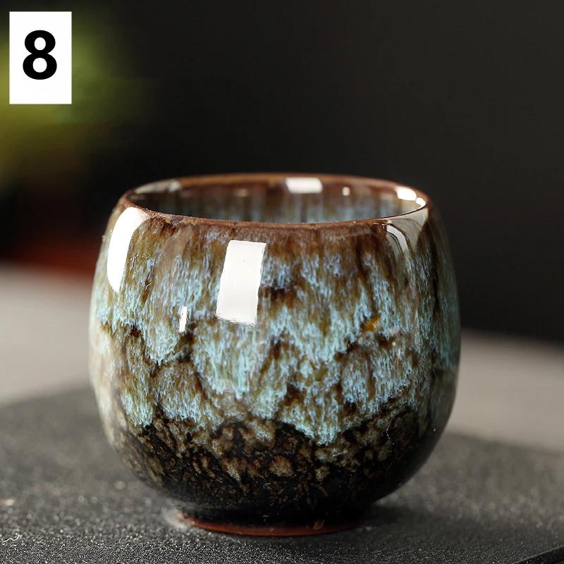 1PC Kiln Change Ceramic Cup Porcelain Kung Fu Tea Cups 110ml Drinkware Tableware Pottery Drinkware Tableware Coffee Mug Wine Mug