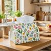 1pc Tissue Box Holder with Cottagecore Botanical Design-Tulip Daisy, Durable Polyester, Ideal for Kitchen, Living Room, Bedroom, Bathroom, Car-Holiday