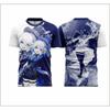 New Popular Anime Games Genshin Impact 3D T-shirt Fashion Yae Miko Print Short Sleeve t shirts Harajuku Y2k Tops Summer Clothing