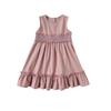 2026 Summer Korean-Style Ruched Sleeveless Girls' Dress