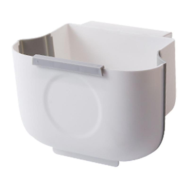 Складная корзина для мусора 6/10/13л, маленькая подвесная кухонная мусорная корзина прессового типа для офиса, школы, зеленая корзина для мусора 6L White