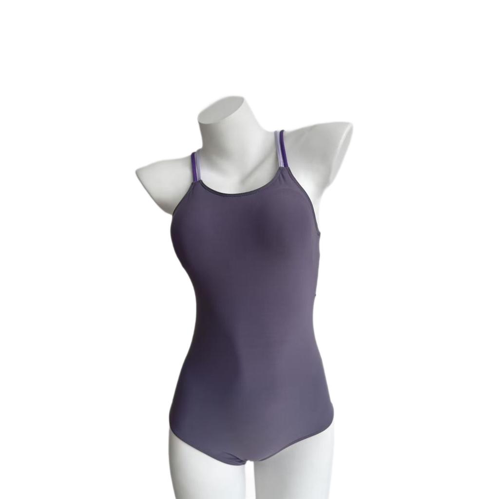 Double-layer Swimsuit Multi-color Shoulder Strap One-piece Competitive Swimsuit Professional Sports Training Racing Belly-covering Swimsuit