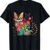 Stunning Cat In Wildflowers Cottagecore Aesthetic Cat Lover T-Shirt