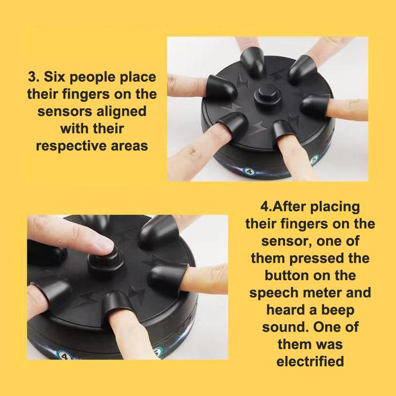 1 Stück Aufregender Roulette-Lügendetektor Sechs-Finger-Lügendetektor Test Schock-Finger-Spiel Party-Spielzeug für Freund Familienparty Brettspiel
