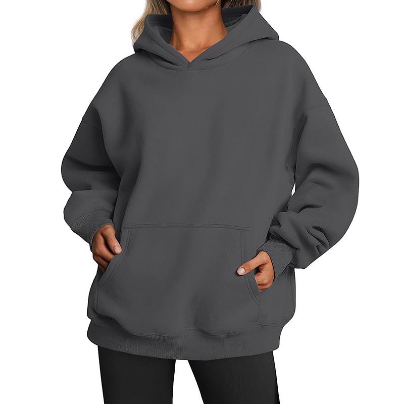 2024 Women's Spring/Autumn Hooded Sweatshirt with Pockets