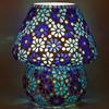 Handcrafted Blue and Indigo Beads Decorative Glass Table Lamp - Unique Home Décor Lighting (Pack of 1)