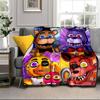 Fnaf Charakter Collage Decke Flanelldecke für Bett, Sofa, Camping, Wandern, Picknick Zubehör, Geschenk für Familie Fan Geschenke