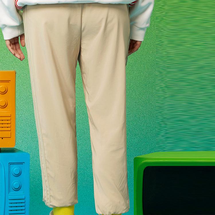 Adidas Neo Logo Cuffed Drawstring Mid-Rise Elastic Sports Pants Women Pants Prairie-Brown HF7307