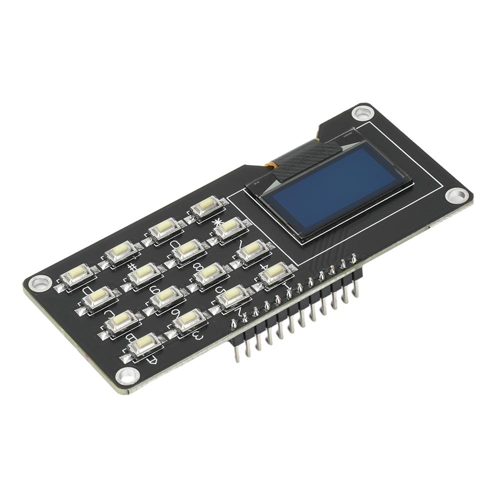 0.96 /1.3 inch IIC OLED display SSD1106 SSD1315 with 4x4 keyboard 16P button Display Module Screen Module Electronic Kit