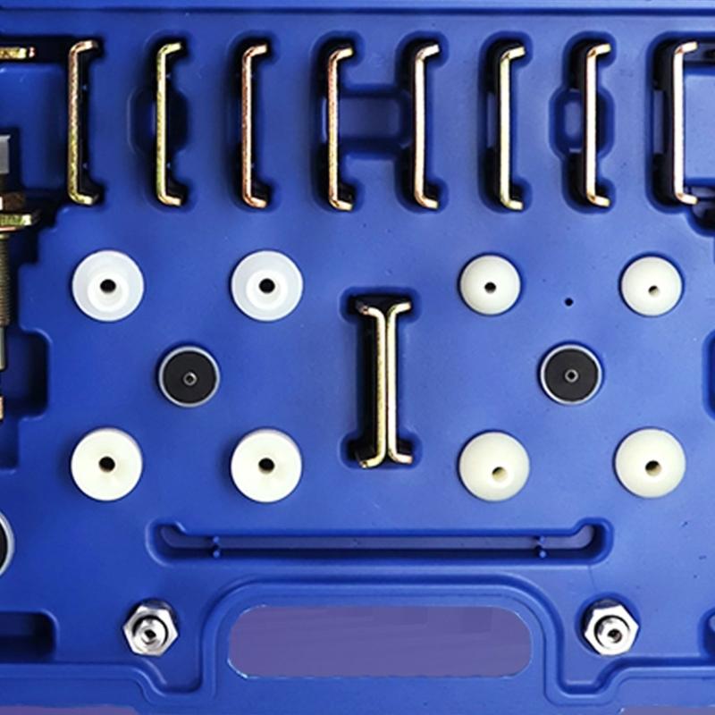 Car Air-Conditioning System Service Kit with Threaded Metal Components for Leak Checking, Line Sealing, and Vehicle Maintenance Work