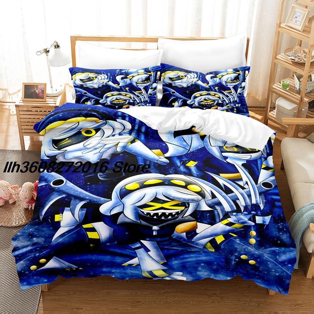 

Комплект постельного белья Murder Drones Single Twin Full Queen King Size, комплект постельного белья Aldult Kid Bedroom Duvetcover Sets 3D Anime Bed Sheet Set EU Single(135x200cm)