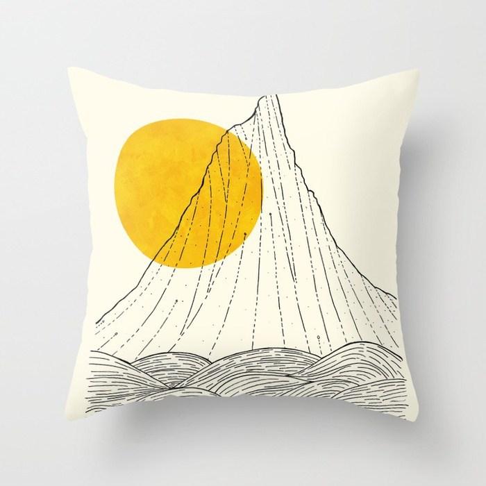 Pillowcase Car Waist Pillow Sofa Pillowcase Sun Pattern Pillow Office Pillow Side Sleeping
