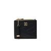 Black Carlyle Pattern Gold DD 2-Fold Top Zipper Wallet DCWA6F417BK