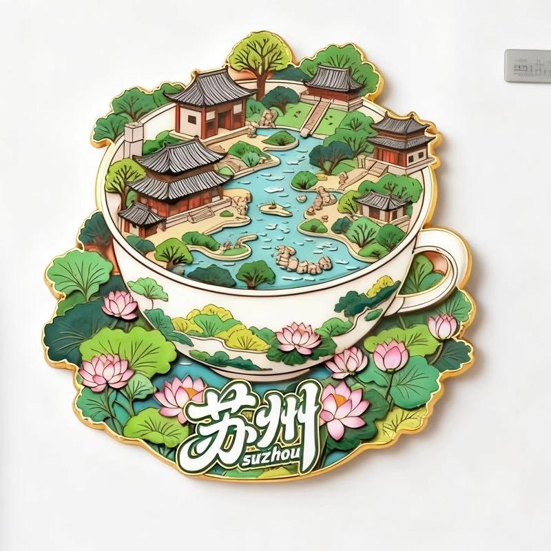 China Fridge Magnets Shanghai Souvenirs Tianjin Songshan Hongkong Chengdu Laojunshan Sanya Fridge Stickers Birthday Gifts