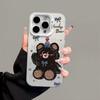 The new cute bear is suitable for iphone17 mobile phone case Apple 15promax/16 anti-drop 13pro12mini.