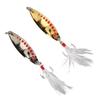 2pcs Fishing Lures Metal Hard Baits Bass Trout Luminous Metal Fishing Lure Baits with Treble Hooks10g