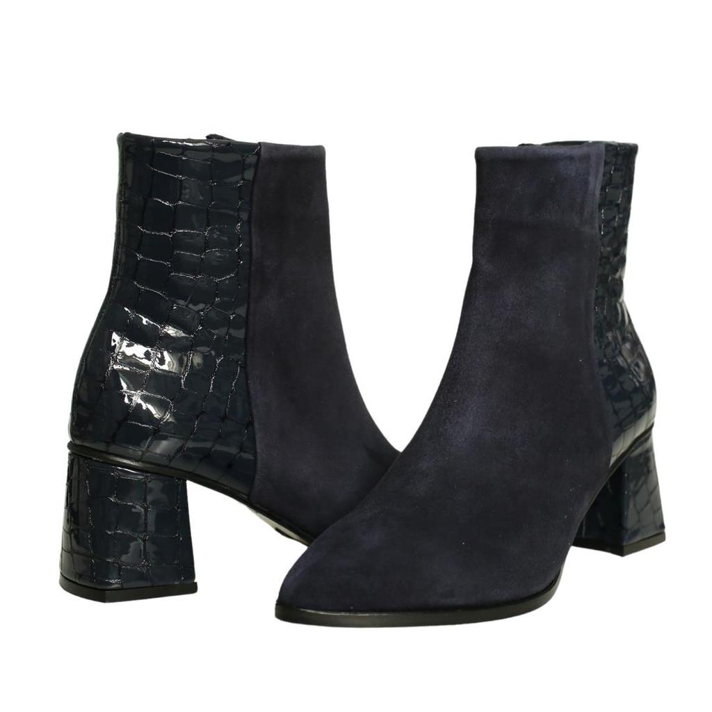 Damen Stiefel aus echtem Leder mit hohem Absatz