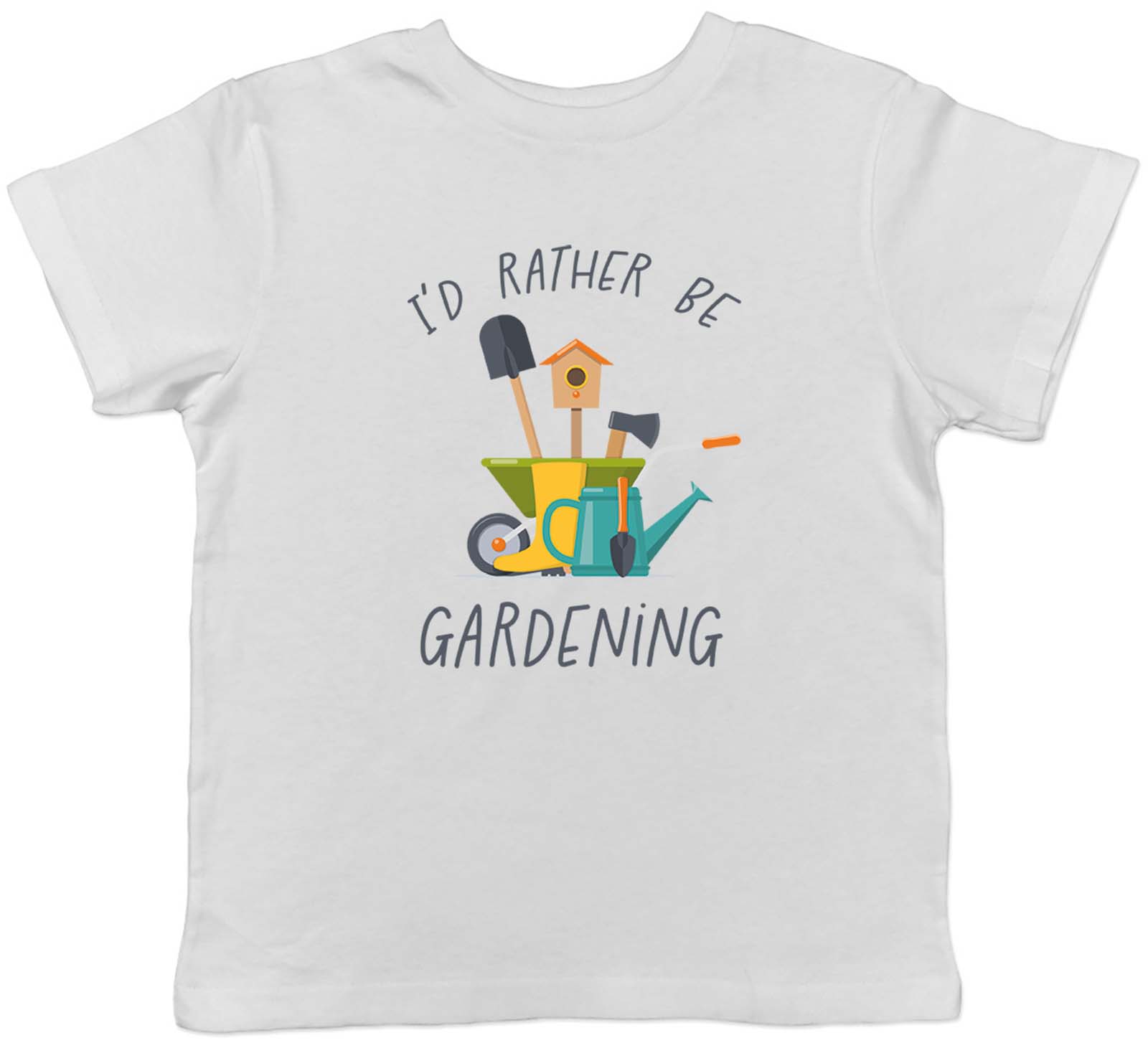 I d Rather be Gardening Garden Childrens Kids T-Shirt Boys Girls Gift 100