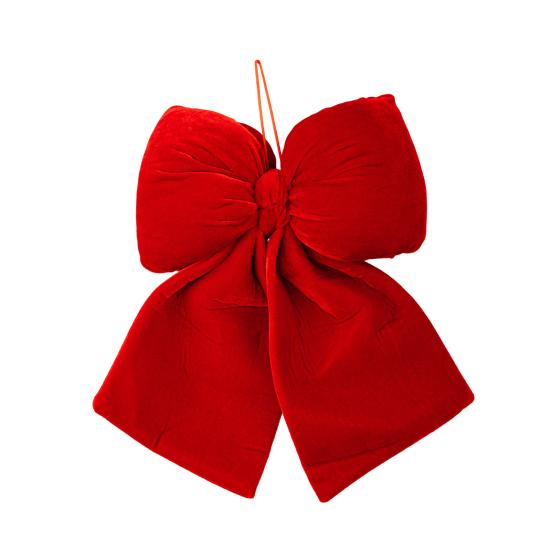 Christmas Ornament Multi-Size Design Velvet Fabric Bow Handmade 3D Shape Christmas Bowknot Decoration