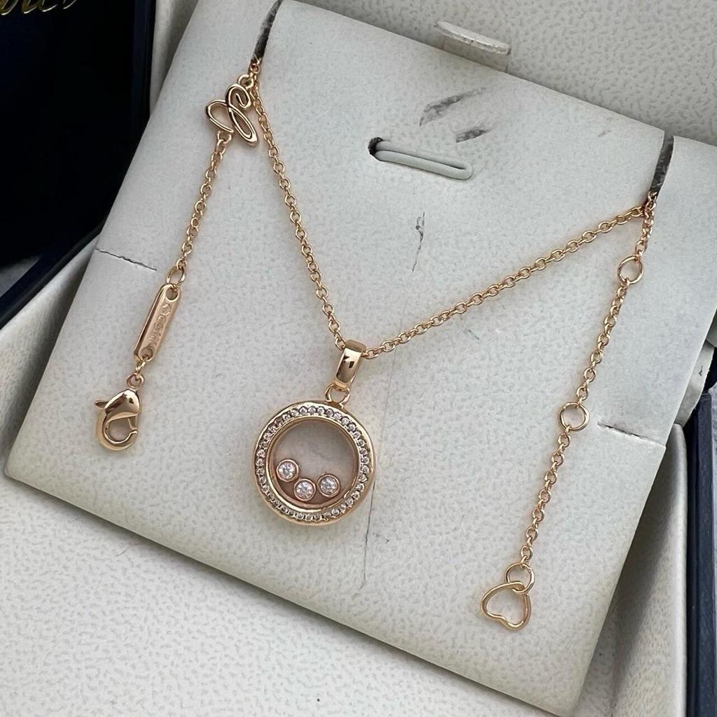 Chopin Side-Drilled Movable Three-Bead Necklace for Women