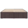 Bed Frame without Mattress Dark Brown 200x200 cm Fabric