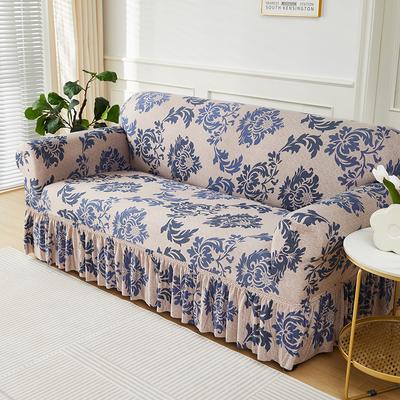 Housse de Canapé Élastique Housse Tout-Inclus Housse de Canapé Style Nordique Housse de Canapé en Tissu Antidérapant Jupe Housse de Canapé