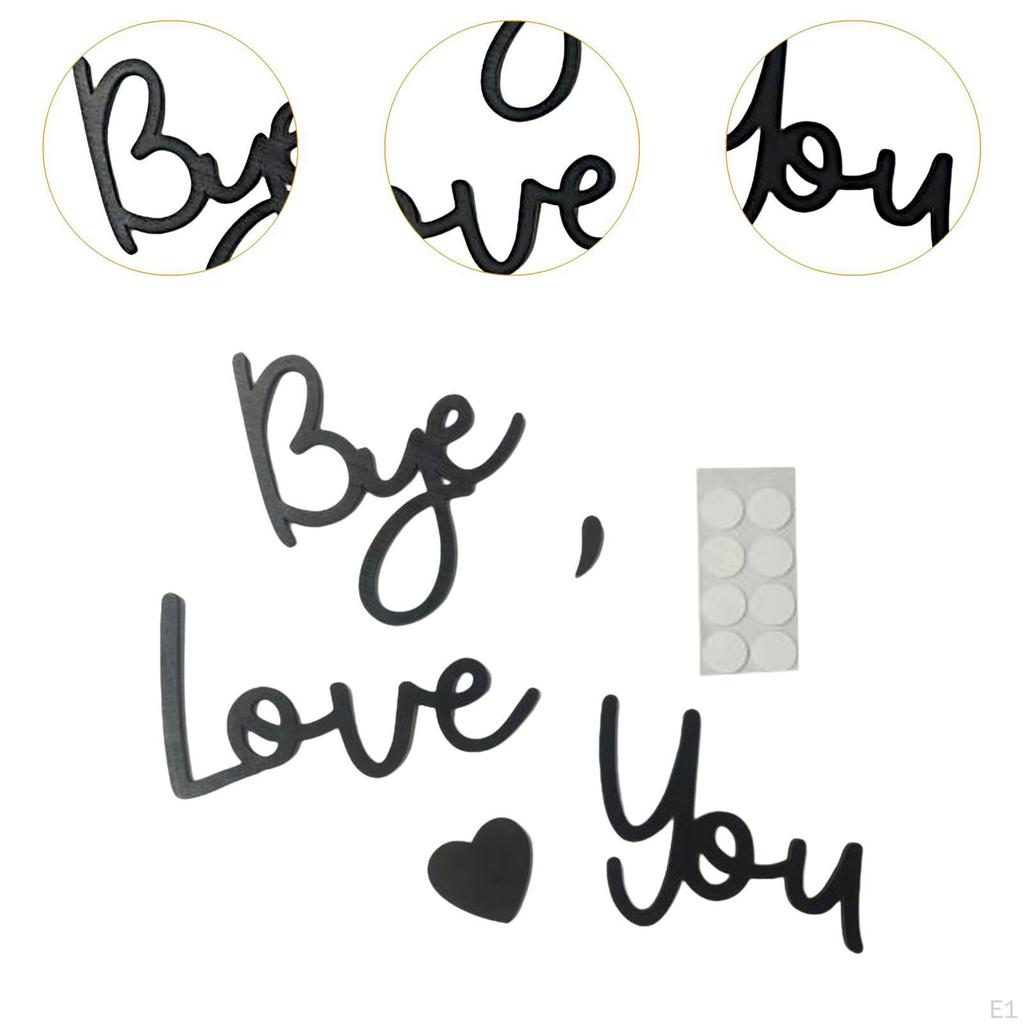 Love You Bye Wall Sign Decor Wooden Artwork Craft Gift Home Door Topper Decor, Hanging