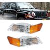Turn Signal Light Lamp Cover Marker Corner Lights for Jeep Patriot 2007 2008 2009 2010 2011 2012 2013 2014 2015 2016 2017 Front Driver Incandescent
