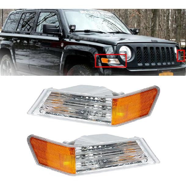 Turn Signal Light Lamp Cover Marker Corner Lights for Jeep Patriot 2007 2008 2009 2010 2011 2012 2013 2014 2015 2016 2017 Front Driver Incandescent