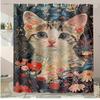 Marine Organisms Washable Dirt-Resistant Shower Curtain Shower Head Waterproof Polyester Bath Curtain For Home Decor Accessories